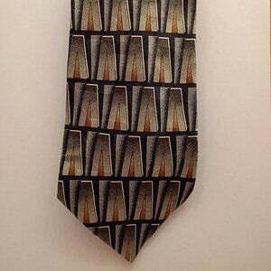 Men's Tie, Cellini, Green, Orange